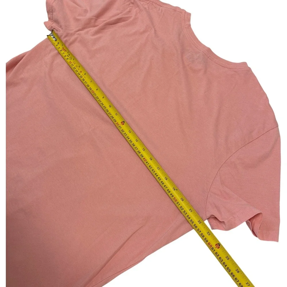 Nautica Mens XL Coral Pink Short Sleeve Cotton Pocket T-Shirt Embroidered Logo